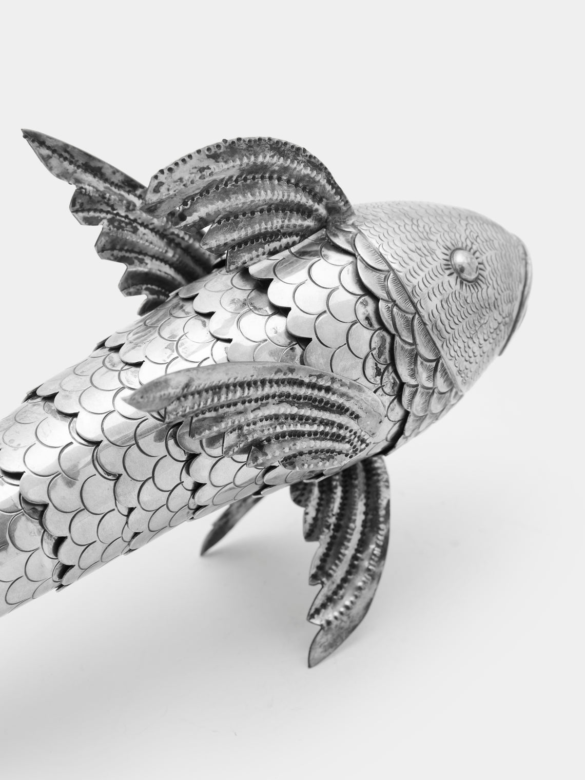 Antique and Vintage - Early-20th Century Solid Silver Articulating Fish -  - ABASK