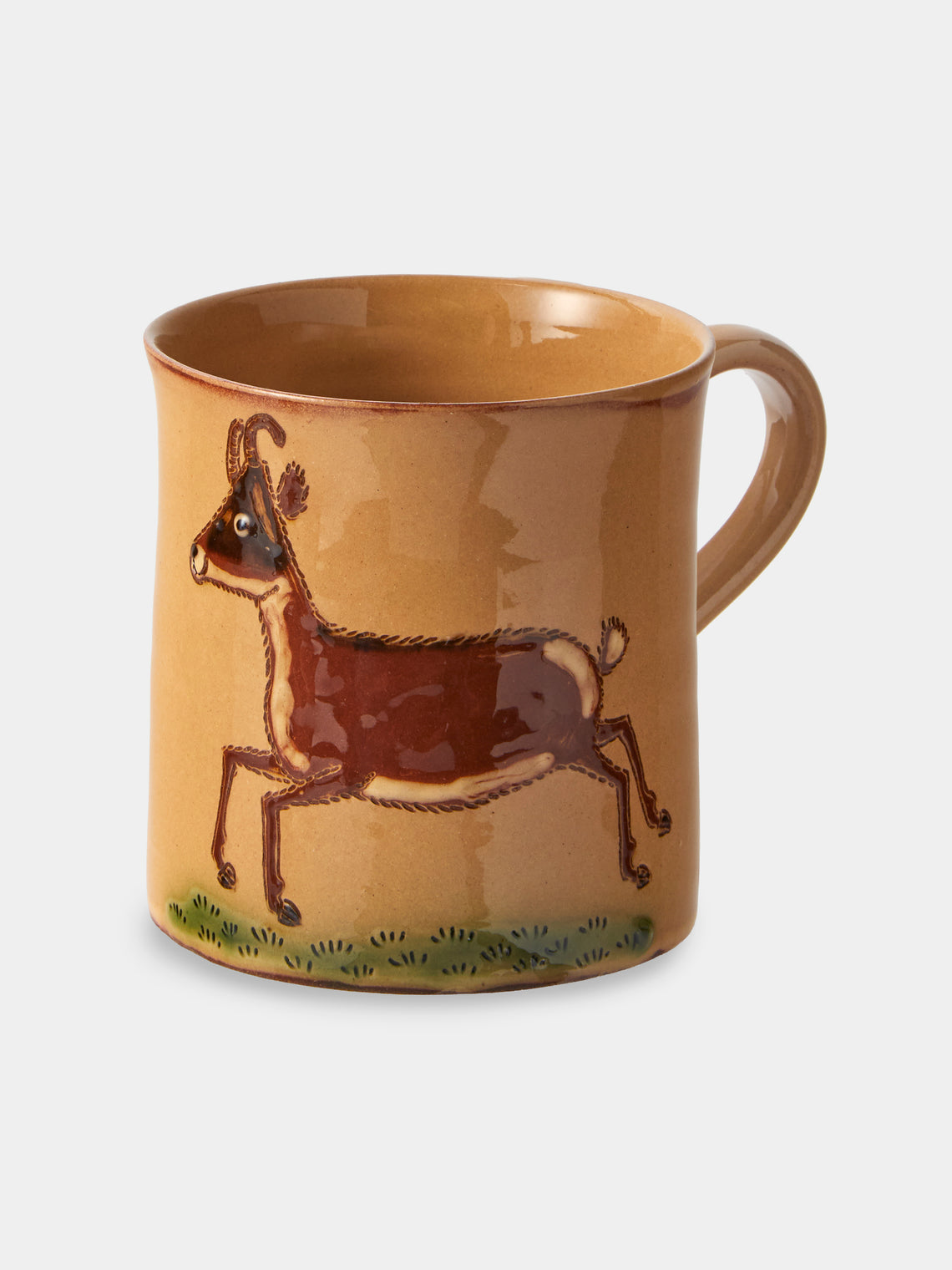Poterie d’Évires - Animals Hand-Painted Ceramic Mugs (Set of 4) - Cream - ABASK