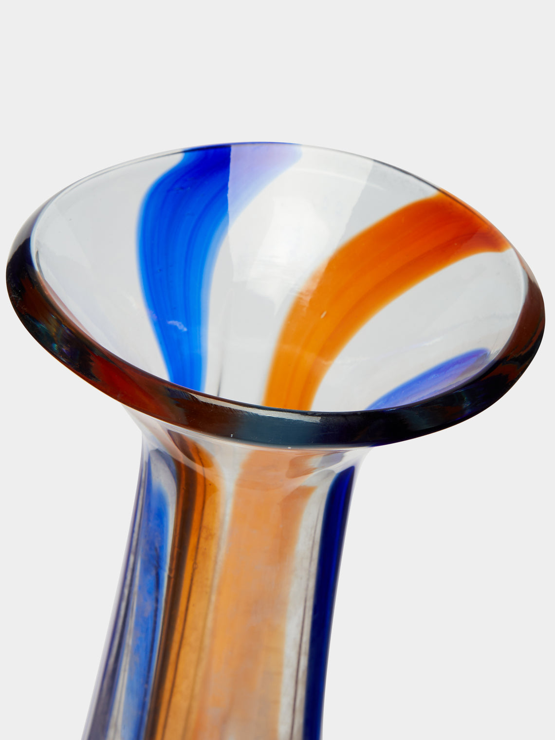 Antique and Vintage - Mid-Century Striped Glass Bud Vase -  - ABASK