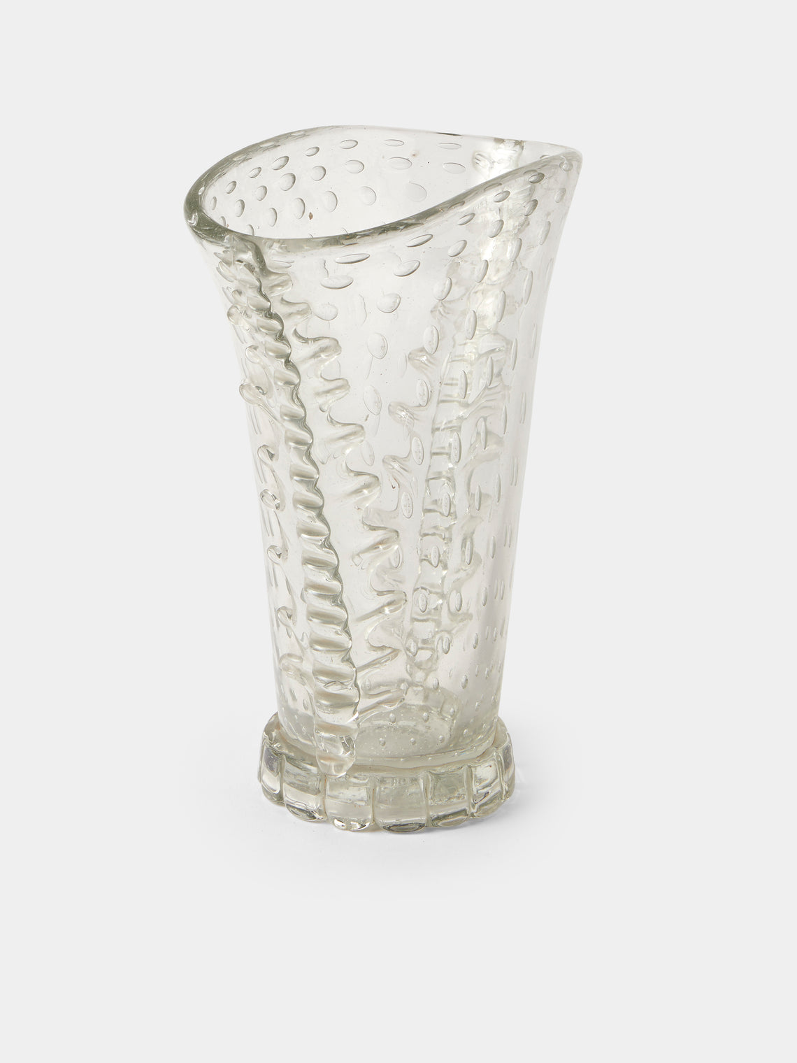 Antique and Vintage - 1950s Archimede Seguso Crystal Vase - Clear - ABASK