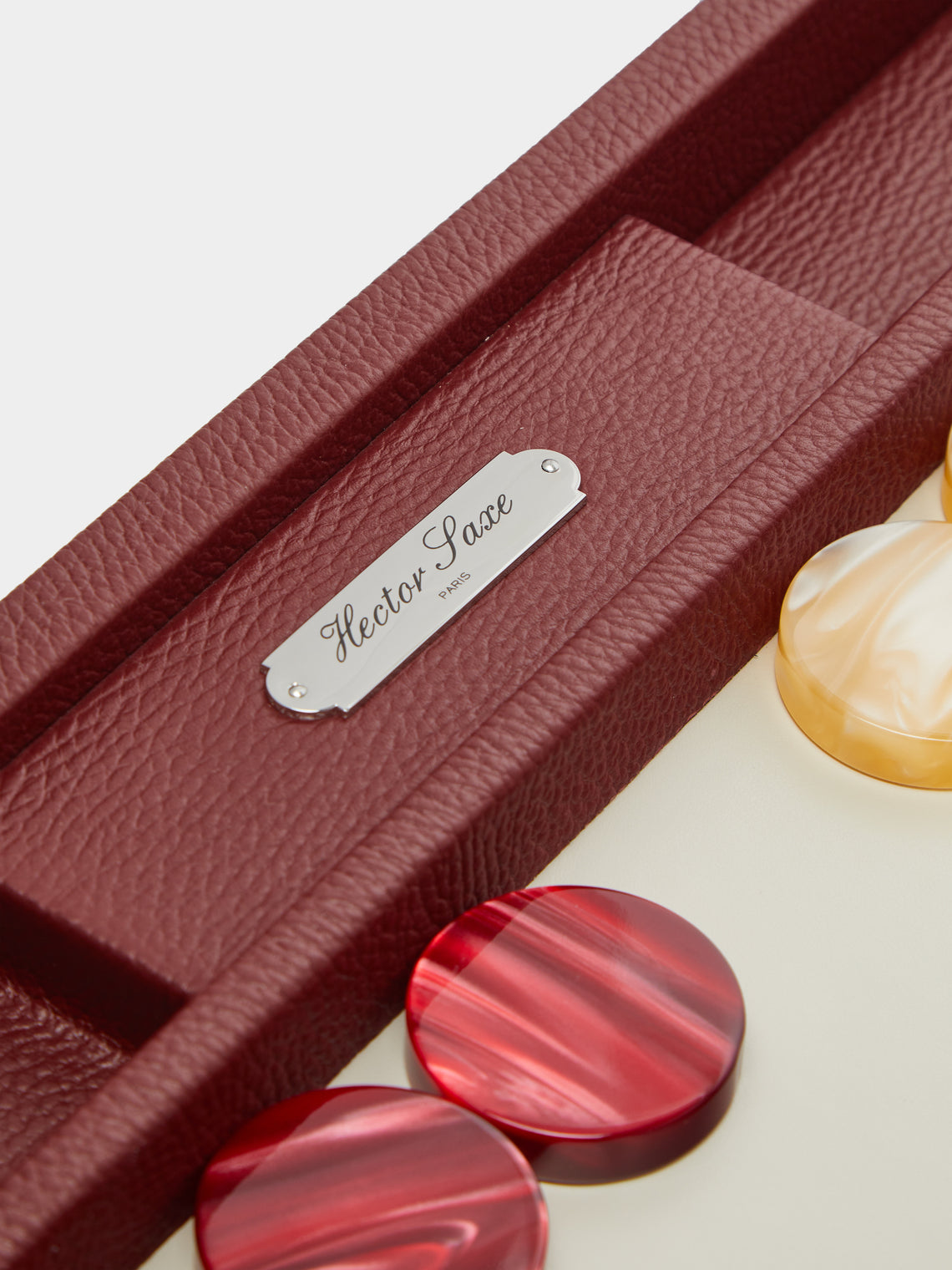Hector Saxe - Large Leather Backgammon Set -  - ABASK