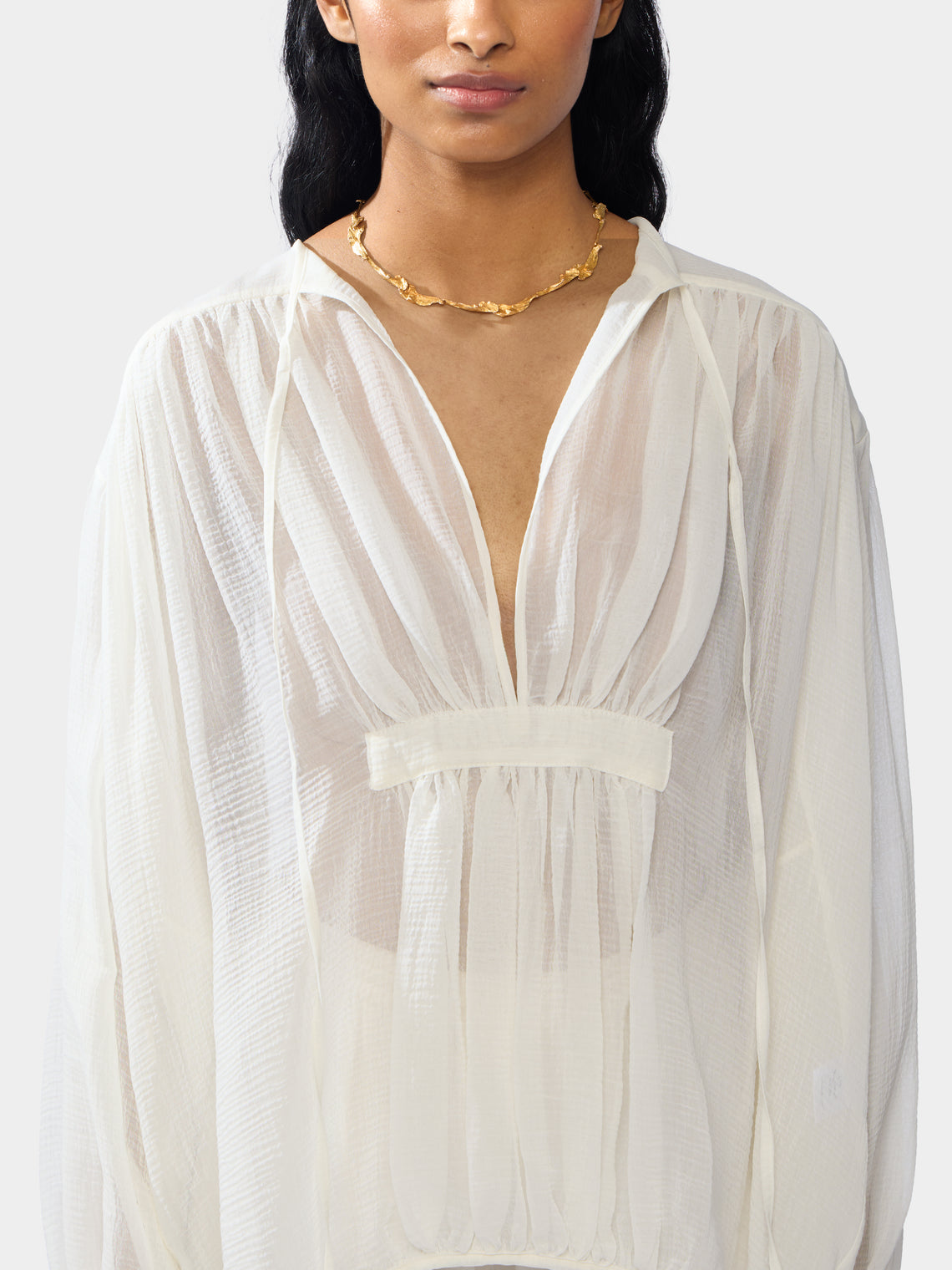 Women's The Hazy Nipple Silk Shirt | One Size