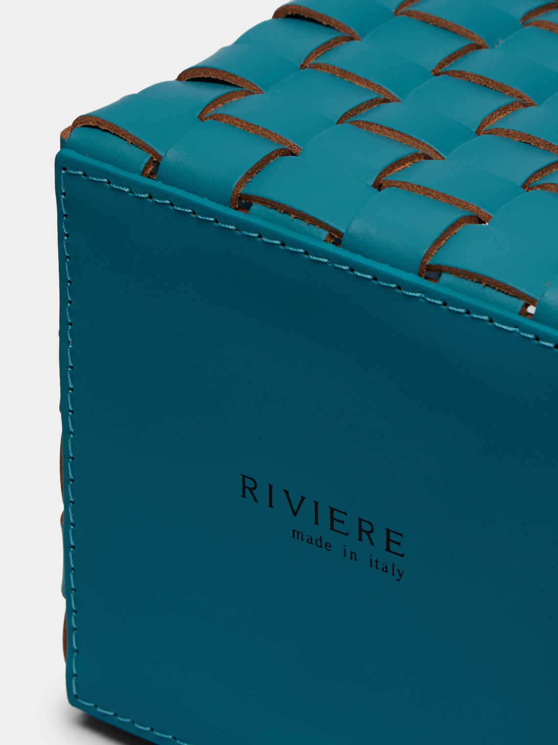 Riviere - Woven Leather Tissue Box -  - ABASK