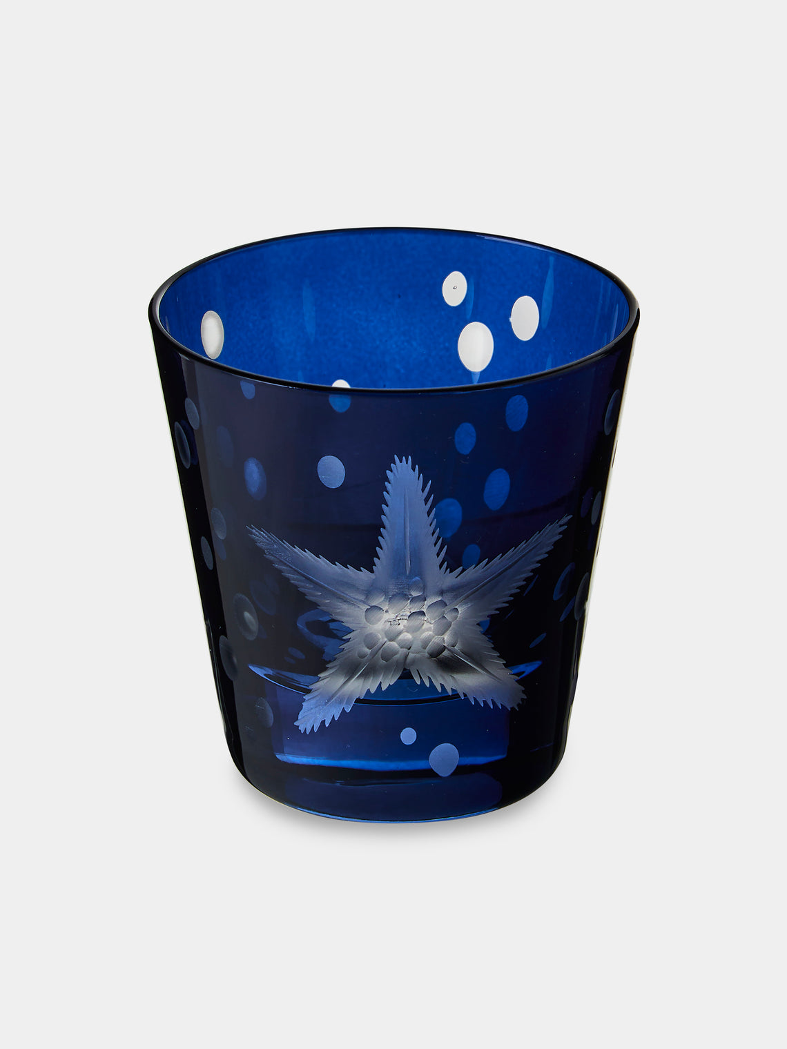 Artel - Sea Life Hand-Engraved Crystal Shot Glasses (Set of 6) - Blue - ABASK