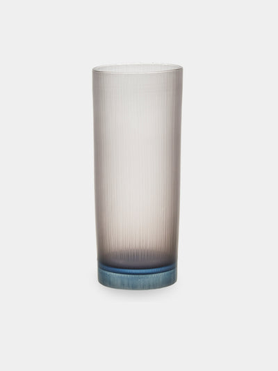 Takeyoshi Mitsui - Silence Hand-Blown Glass Highballs (Set of 2) - Gray - ABASK- 