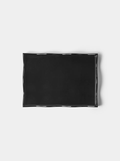 The Lacquer Company - Belle Rives Lacquered Small Tray - Black - ABASK - 