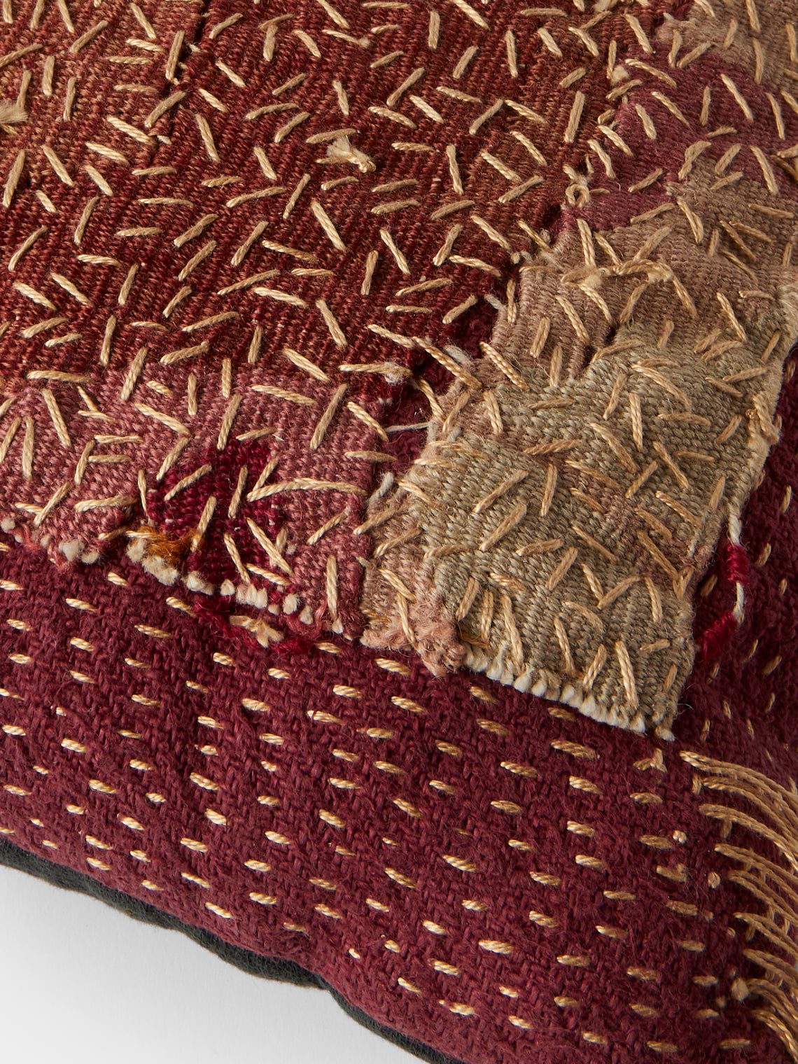 By Walid - 19th-Century Napoleon III Aubusson Tapestry Linen and Cotton Cushion (13.5in/35cm) - Multiple - ABASK