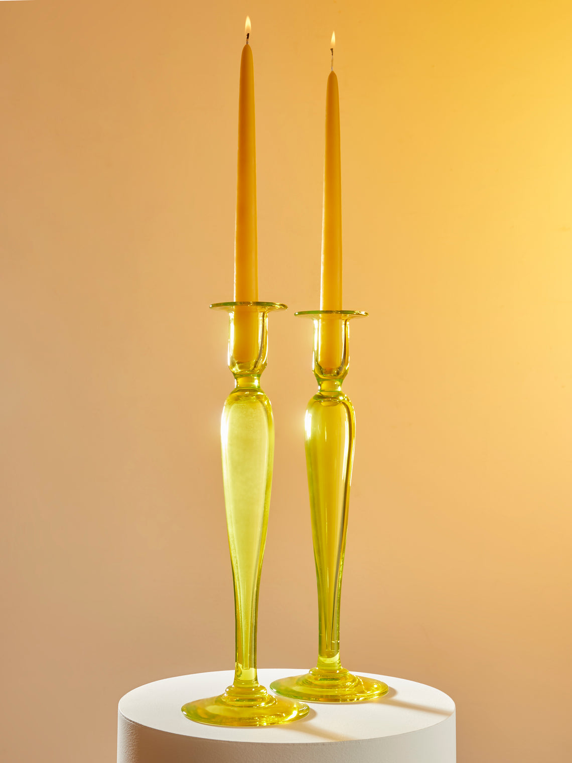 Antique and Vintage - 1920s Frederick Carder for Steuben Glass Candlesticks (Set of 2) -  - ABASK