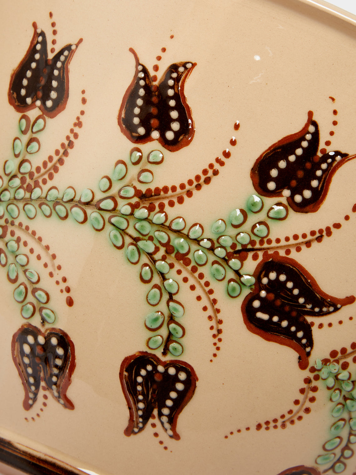 Poterie d’Évires - Flowers Hand-Painted Ceramic Salad Bowl -  - ABASK