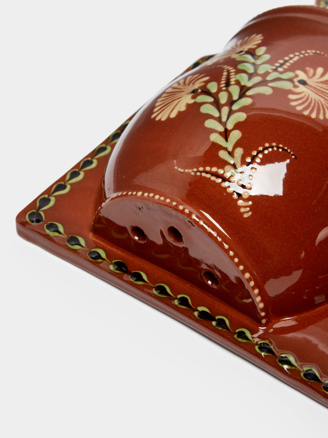 Poterie d’Évires - Flowers Hand-Painted Ceramic Double Utensil Holder -  - ABASK