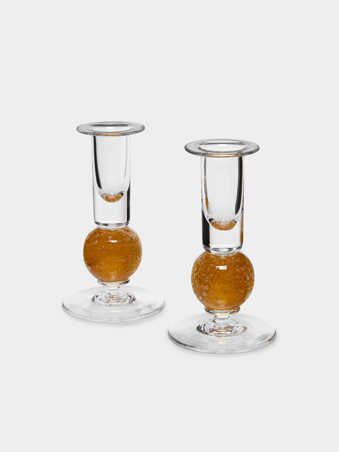 Stewart Hearn - Stellar Hand-Blown Glass Candlesticks (Set of 2) -  - ABASK
