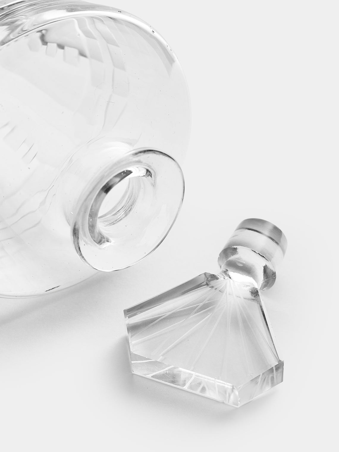 Antique and Vintage - 1920s Saint Louis Crystal Decanter - Clear - ABASK
