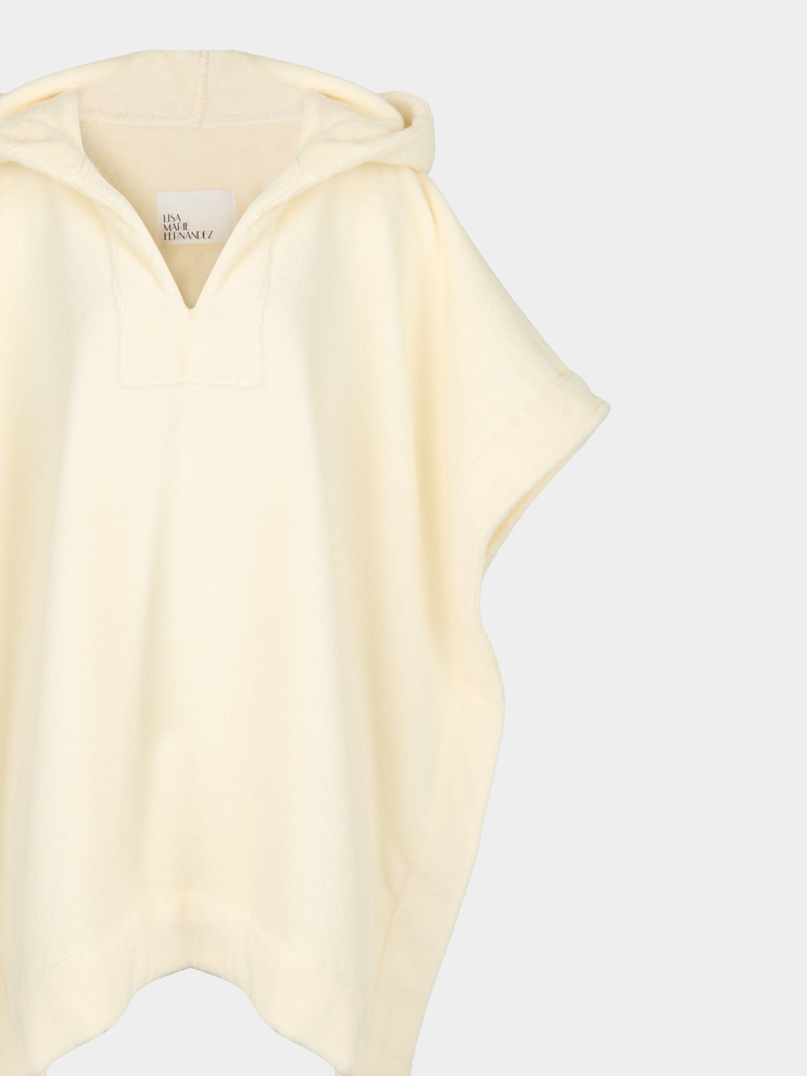Lisa Marie Fernandez - Terry Cotton Short Poncho | Size: XS/S - Cream - ABASK