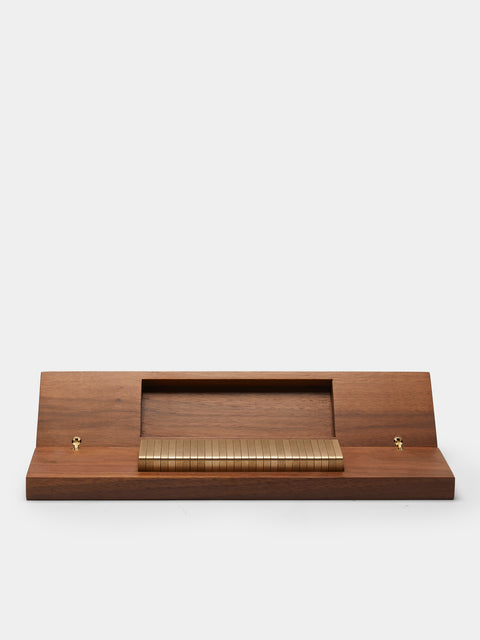 Corbet - Wood Dominoes Set - Dark Brown - ABASK - 