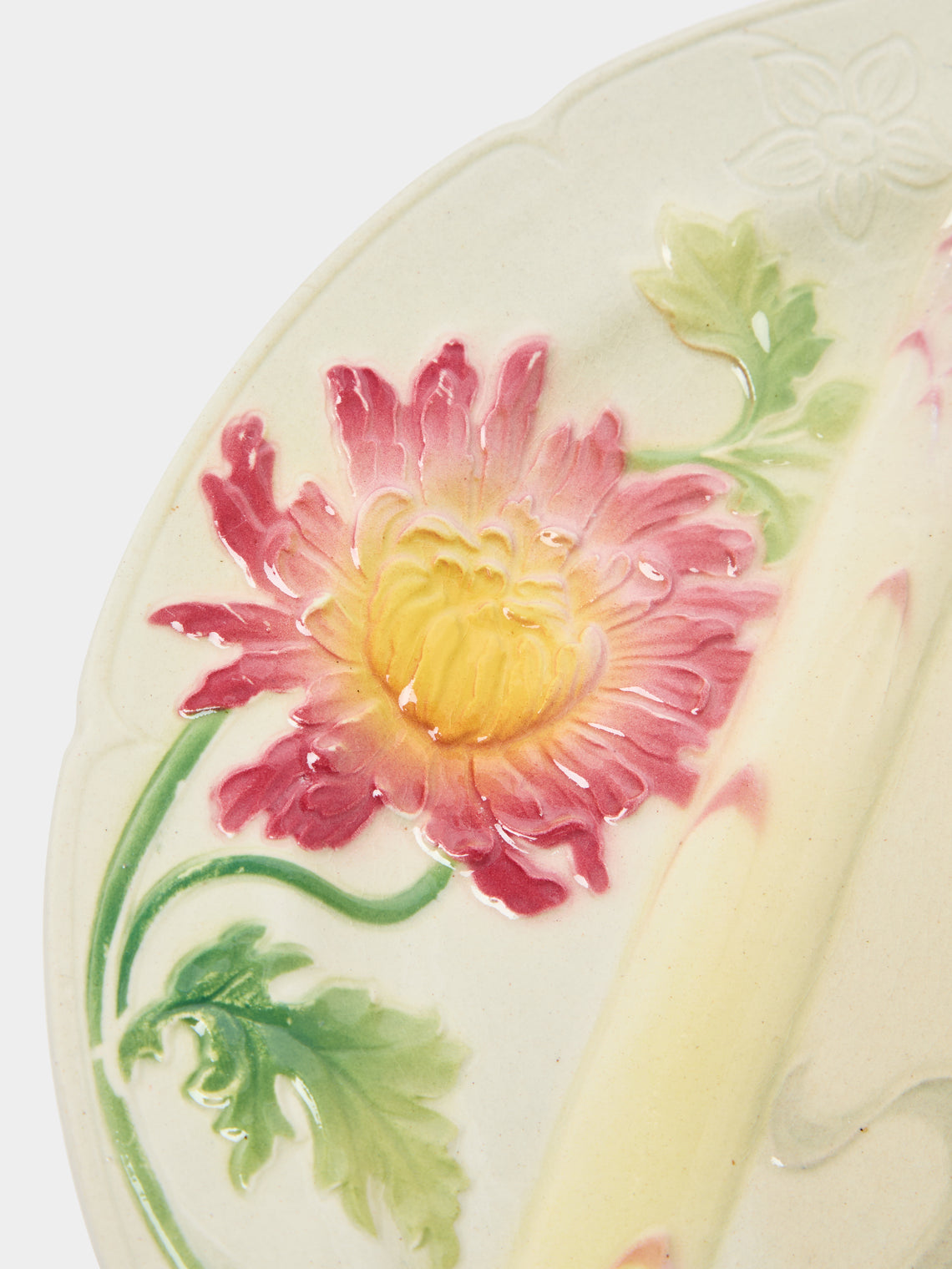 Antique and Vintage - 1940s French Ceramic Asparagus Plates (Set of 6) -  - ABASK