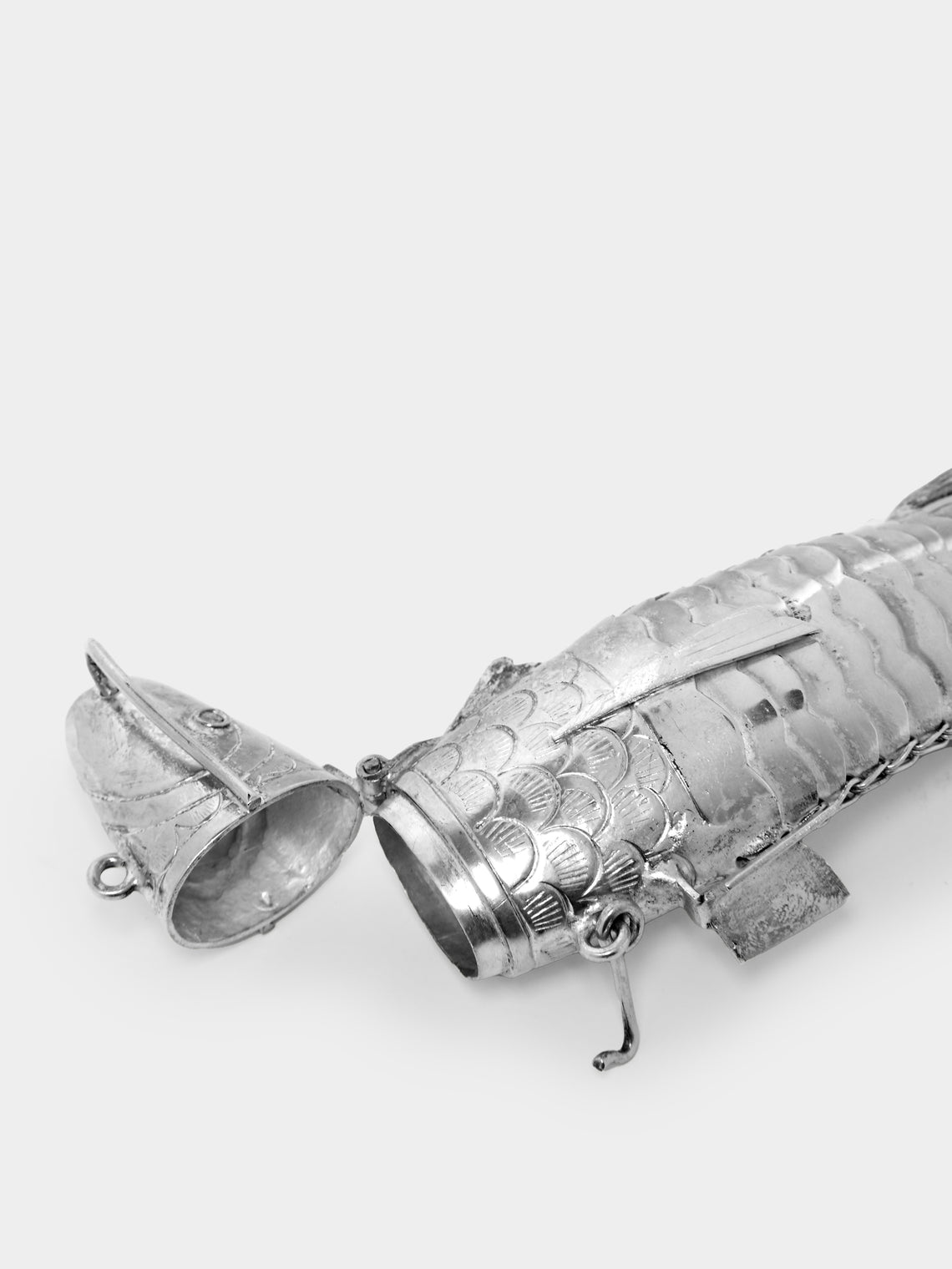 Antique and Vintage - 19th-Century Solid Silver Fish Pill Box -  - ABASK