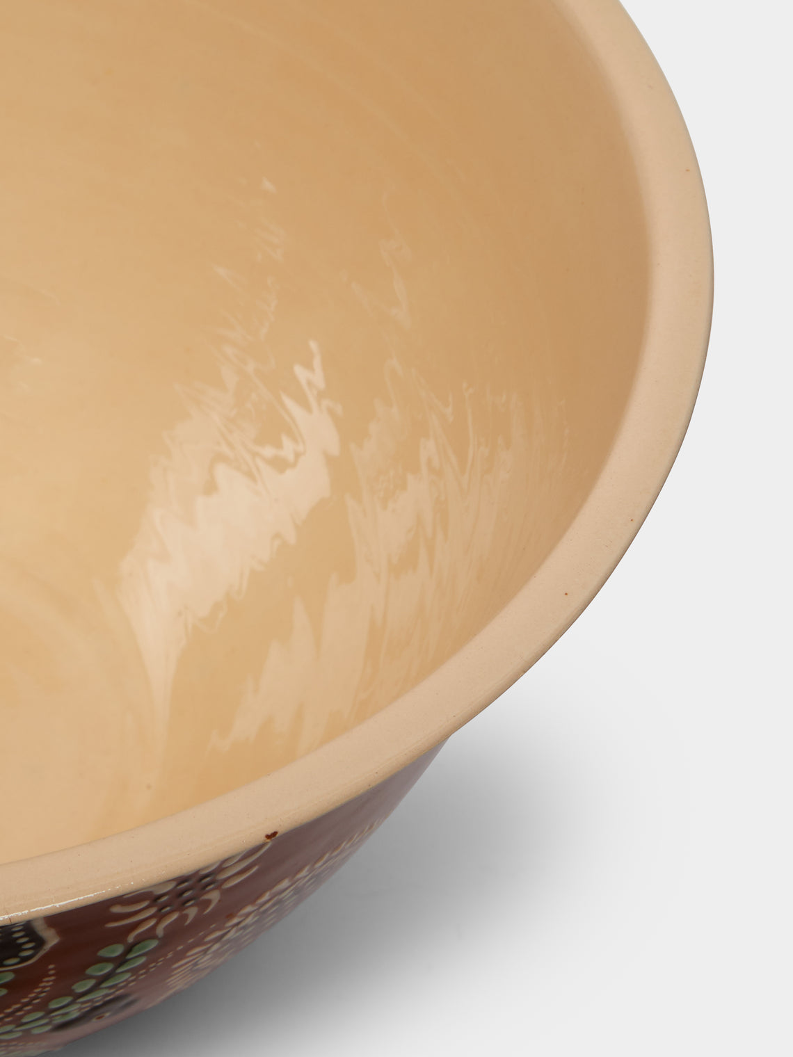 Poterie d’Évires - Flowers Hand-Painted Ceramic Large Salad Bowl -  - ABASK