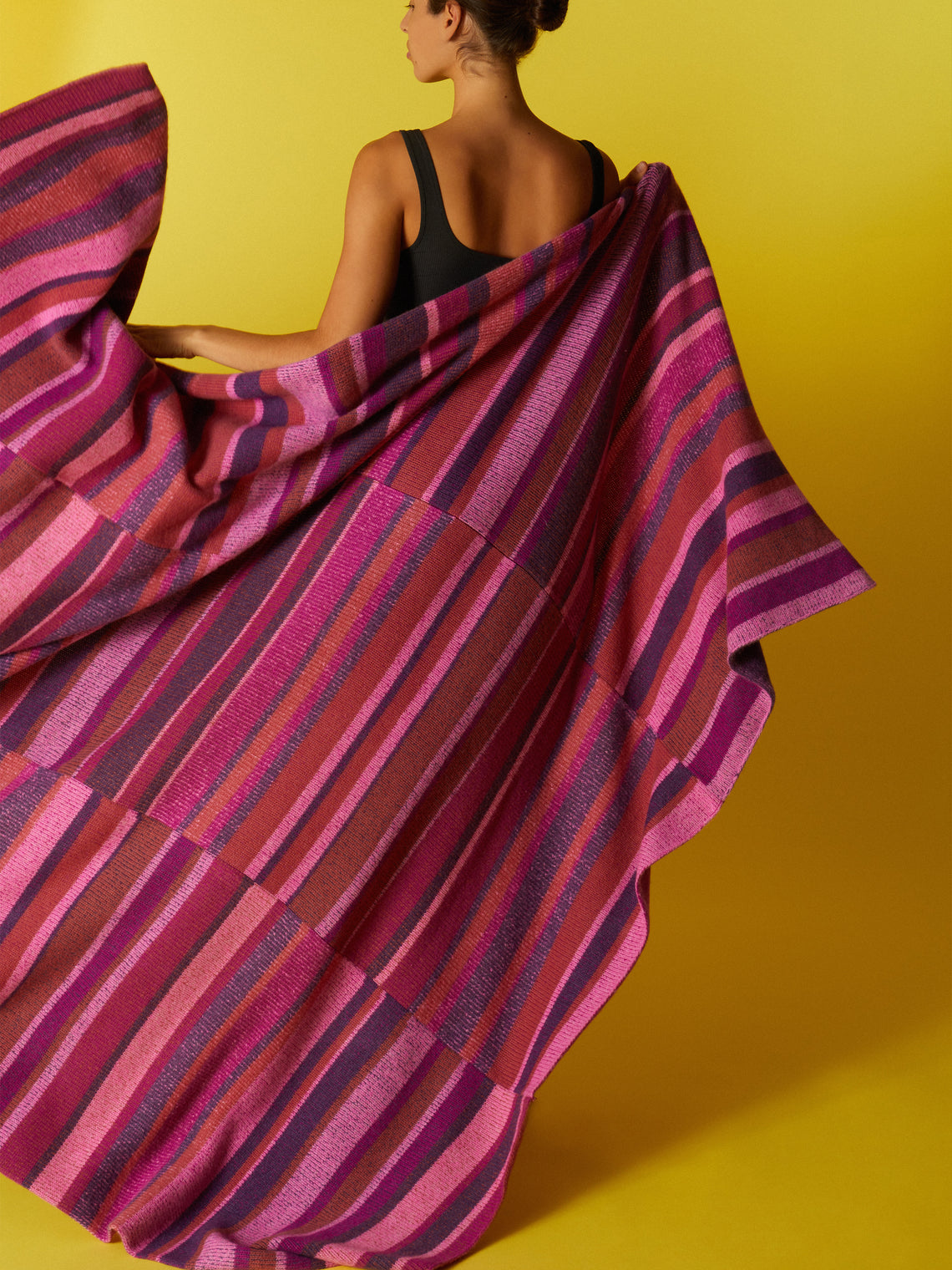 The Elder Statesman - Stripe Super Soft Cashmere Blanket -  - ABASK