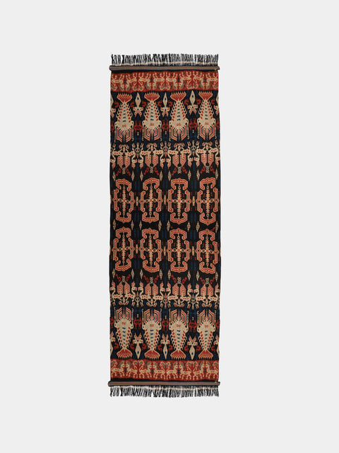 R Collective - Habak Sea Harvest Ikat Cotton Bed Blanket (114in/2.9m) - Multiple - ABASK - 