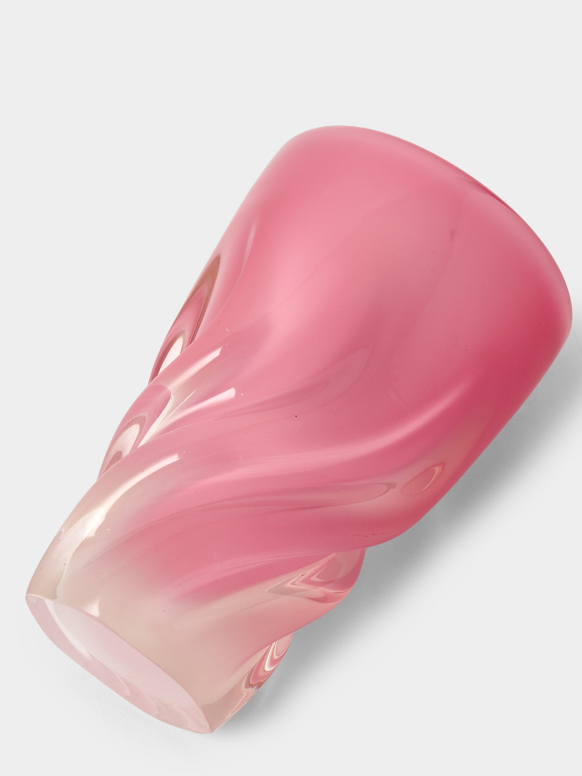 Antique and Vintage - 1970s NasonMoretti Murano Glass Vase (7in/17.5cm) - Pink - ABASK