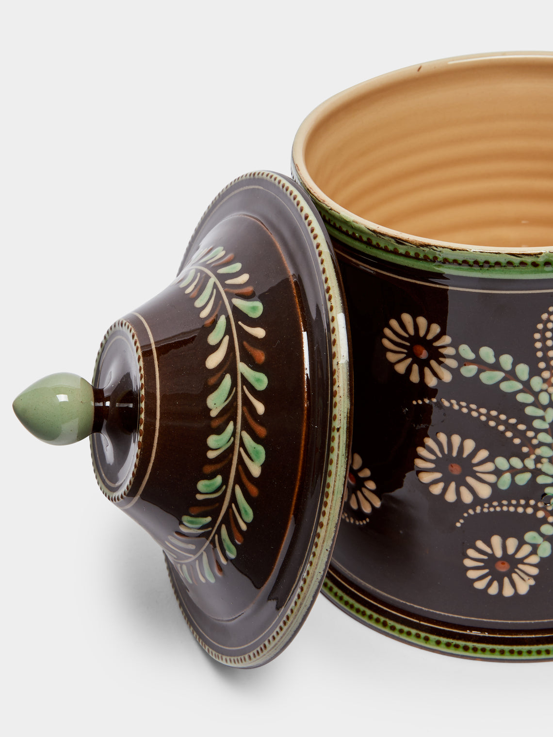 Poterie d’Évires - Flowers Hand-Painted Ceramic Small Jar -  - ABASK