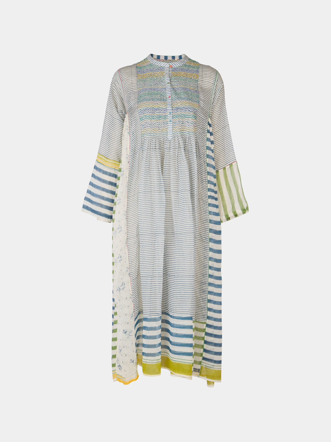 Injiri - Amber 88 Hand-Loomed Cotton and Silk Dress | Size: S - Multiple - ABASK - 