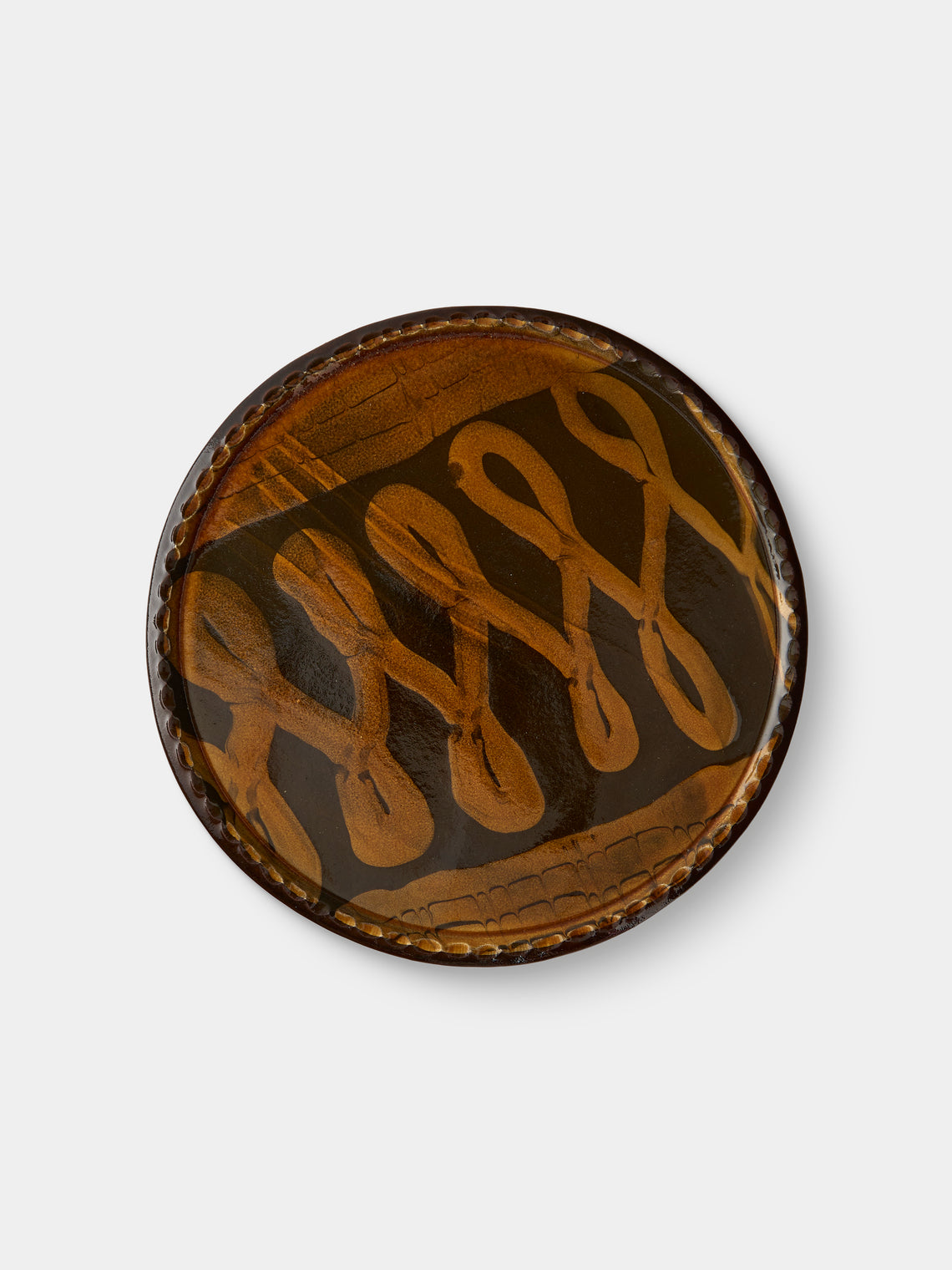 Aono Pottery - Slipware Oval Plate - Brown - ABASK - 