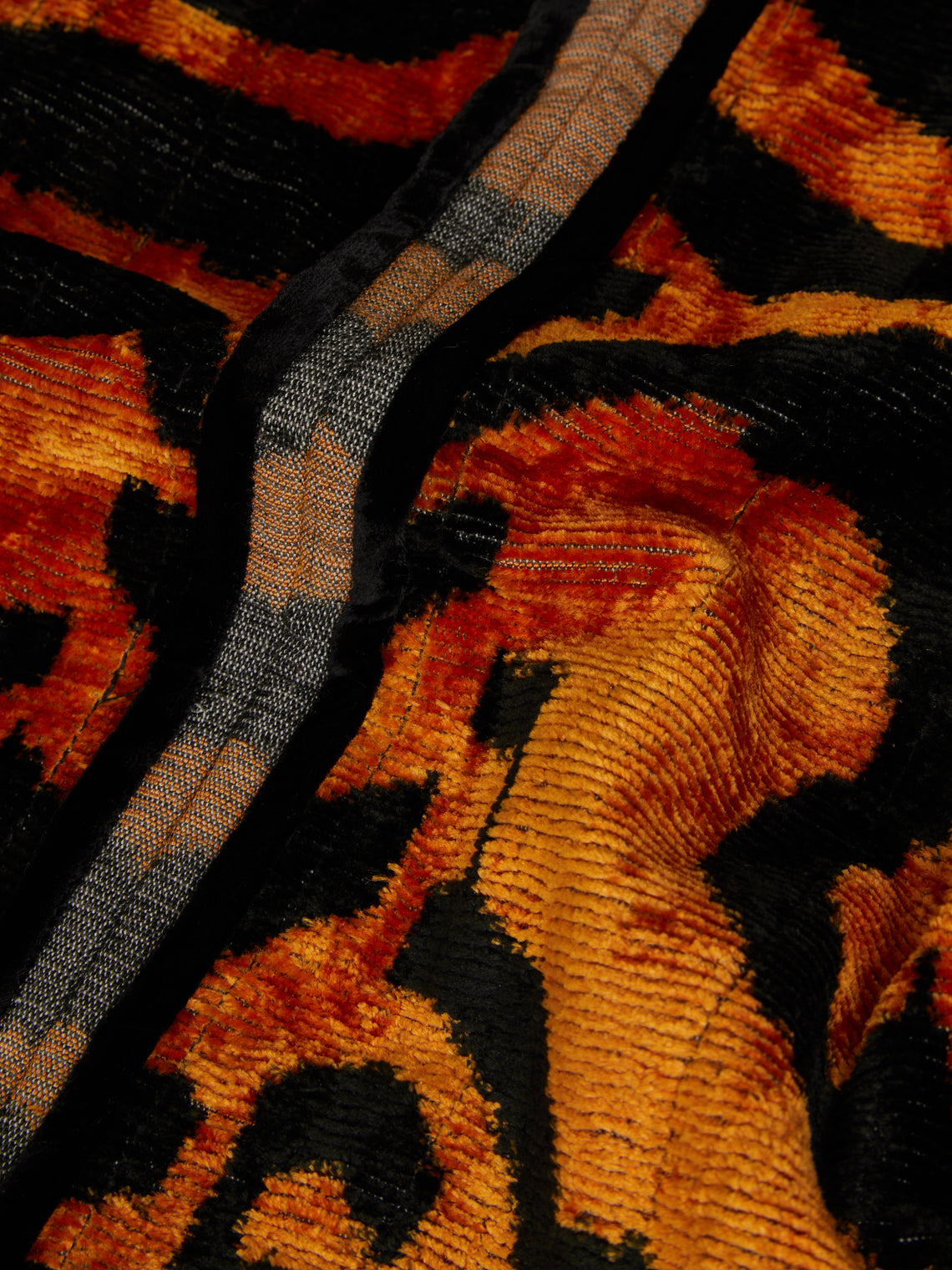 Nazzy Beglari - Hand-Loomed Ikat Silk and Cotton Reversible Robe | One Size -  - ABASK