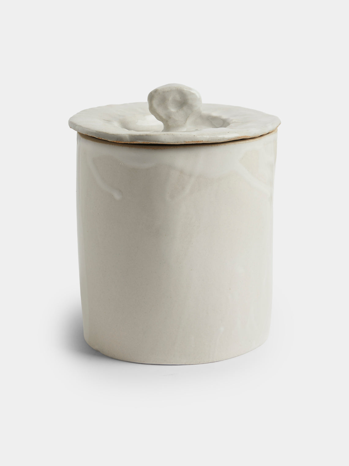Estudio Vernís - Wood-Fired Stoneware Large Storage Jar - White - ABASK - 