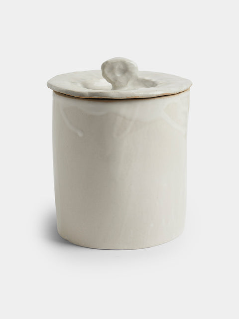 Estudio Vernís - Wood-Fired Stoneware Large Storage Jar - White - ABASK - 