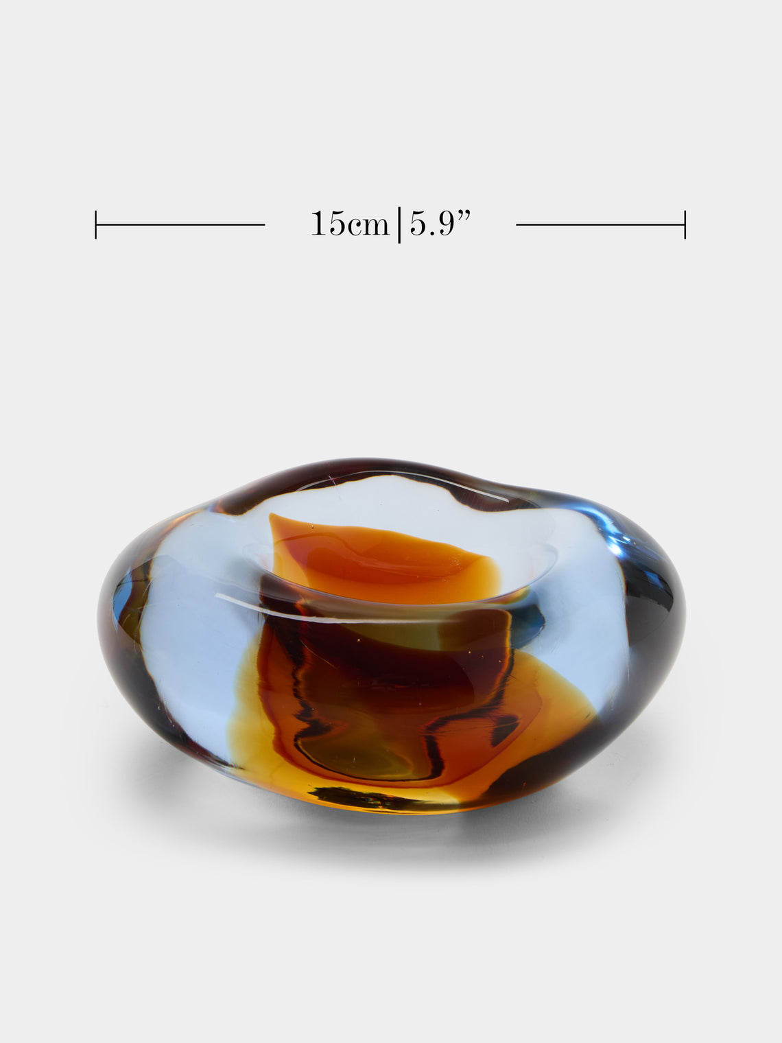 Antique and Vintage - 1970s Murano Glass Ashtray - Blue - ABASK