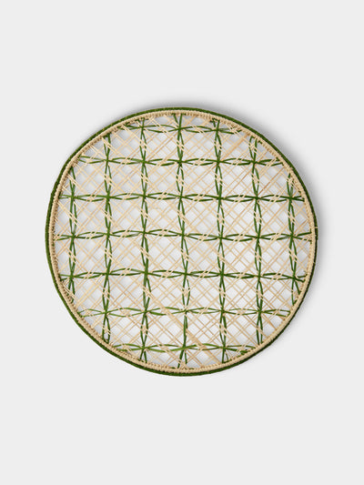 Artesanías del Atlántico - Panal Handwoven Palm Placemats (Set of 4) - Green - ABASK - 