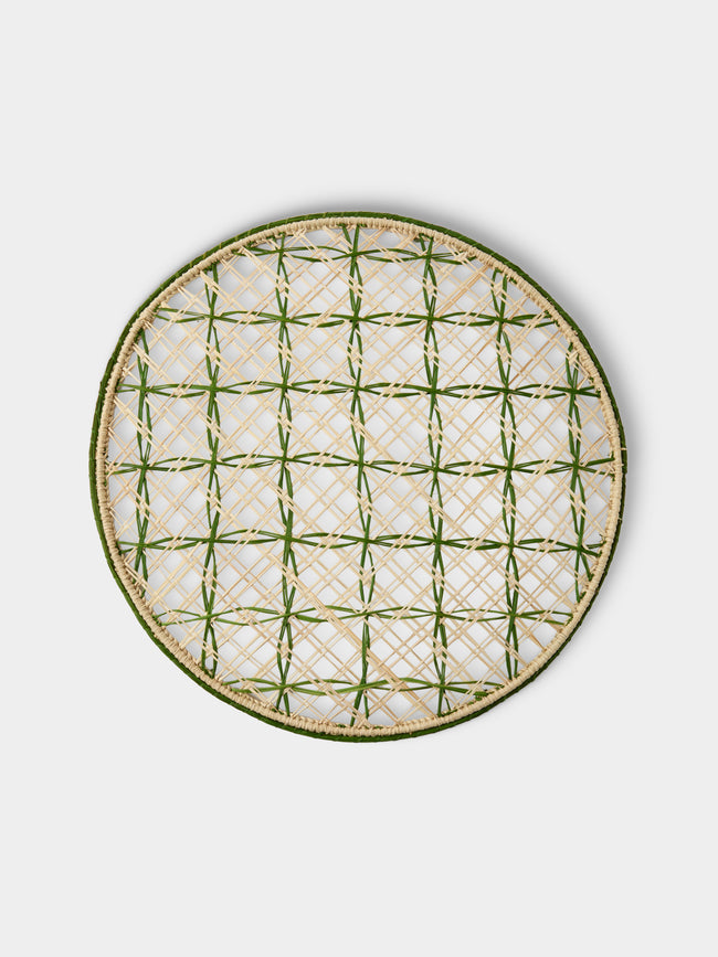 Artesanías del Atlántico - Panal Handwoven Palm Placemats (Set of 4) - Green - ABASK - 