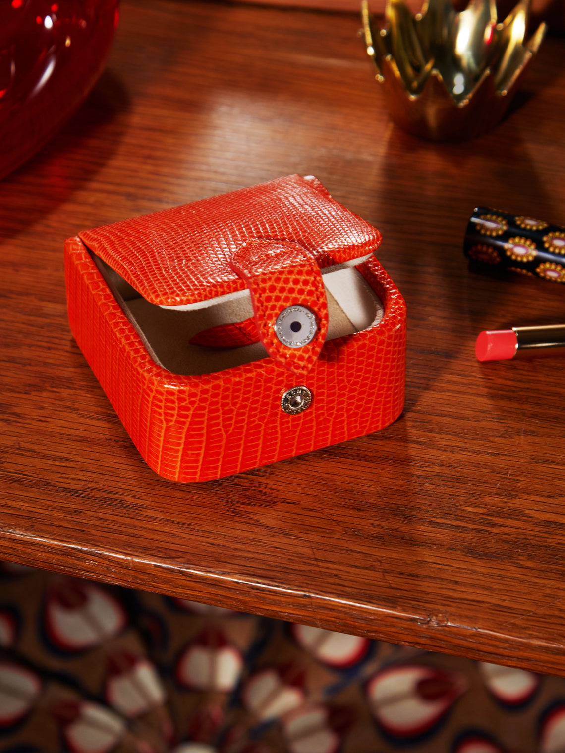 Asprey - Leather Travel Stud Box -  - ABASK