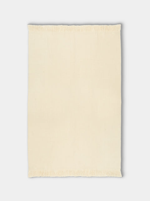 Denis Colomb - Hand-Spun Cashmere Blanket (79in/2m) - Cream - ABASK - 
