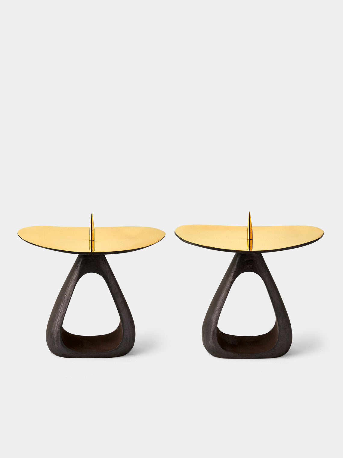 Carl Auböck - Brass Candle Holders (Set of 2) - Black - ABASK - 