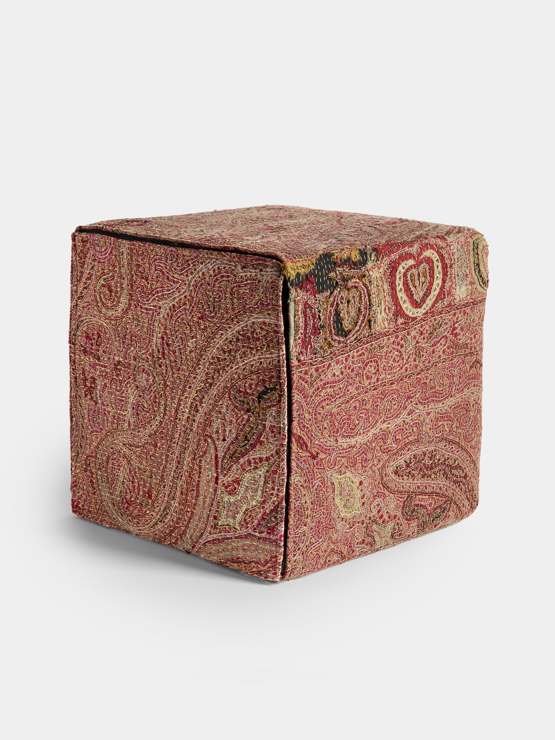 By Walid - 19th-Century Paisley Cube (15.5in/40cm) - Multiple - ABASK