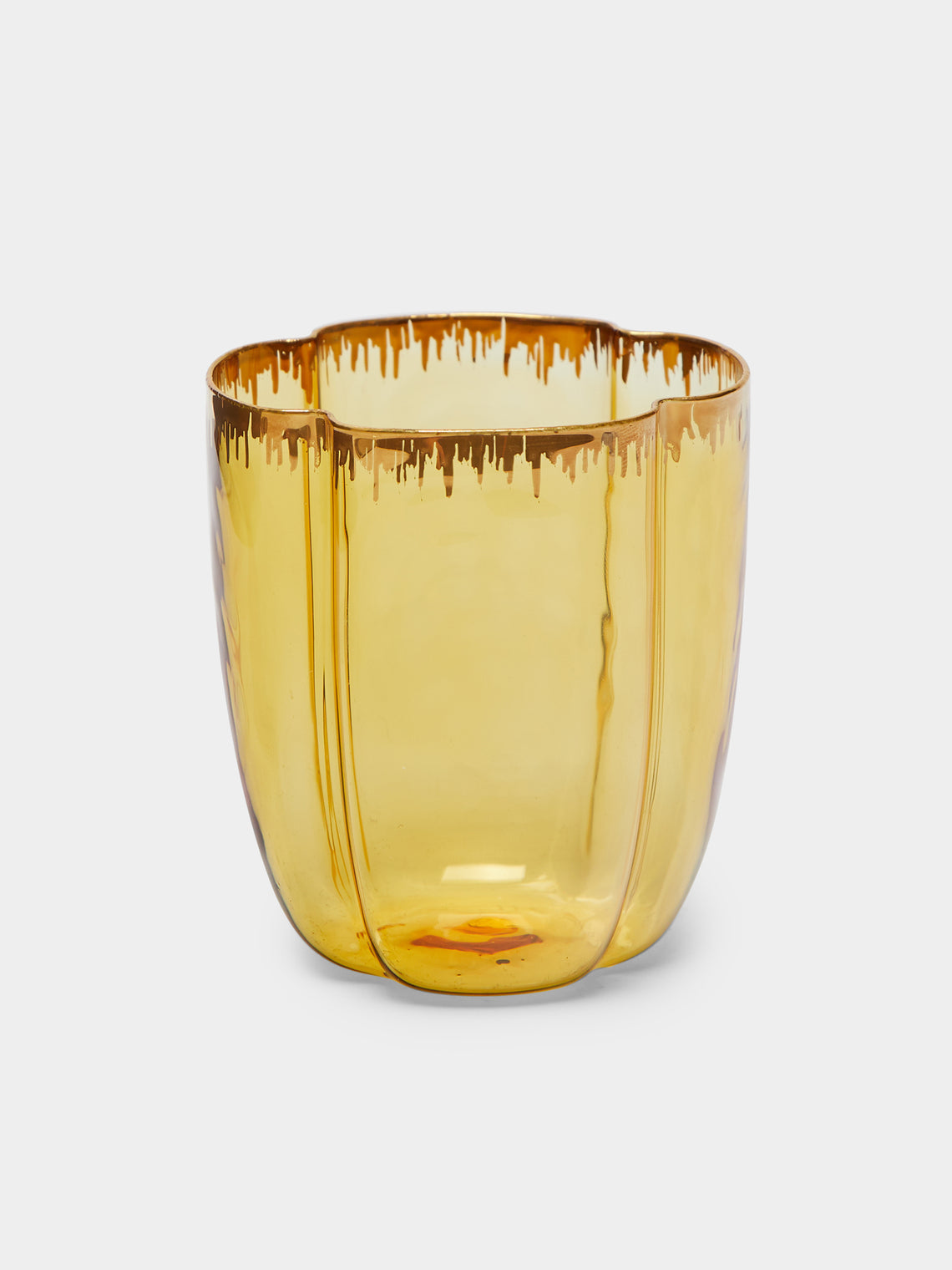 Pinto - Chance Hand-Blown Glass Tumblers (Set of 2) - Yellow - ABASK - 