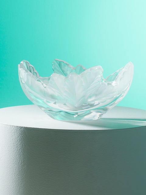 Antique and Vintage - 1950s Lalique Oak Leaf Crystal Bowl -  - ABASK