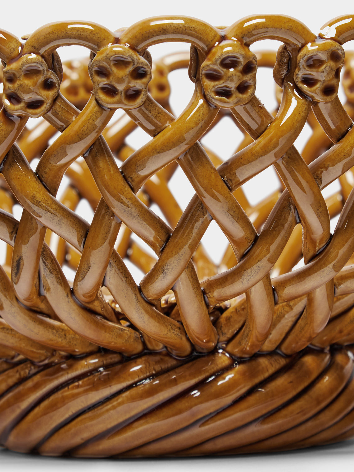 Maison Pichon Uzès - Hand-Glazed Ceramic Braided Serving Bowl -  - ABASK