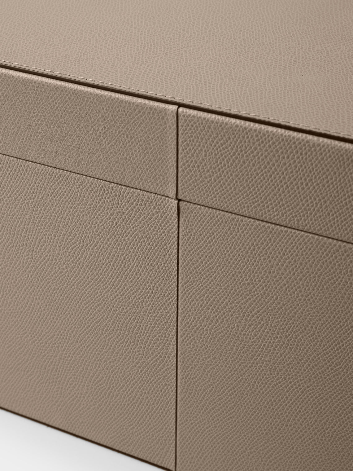 Pinetti - Avio Leather Large Storage Box - Taupe - ABASK