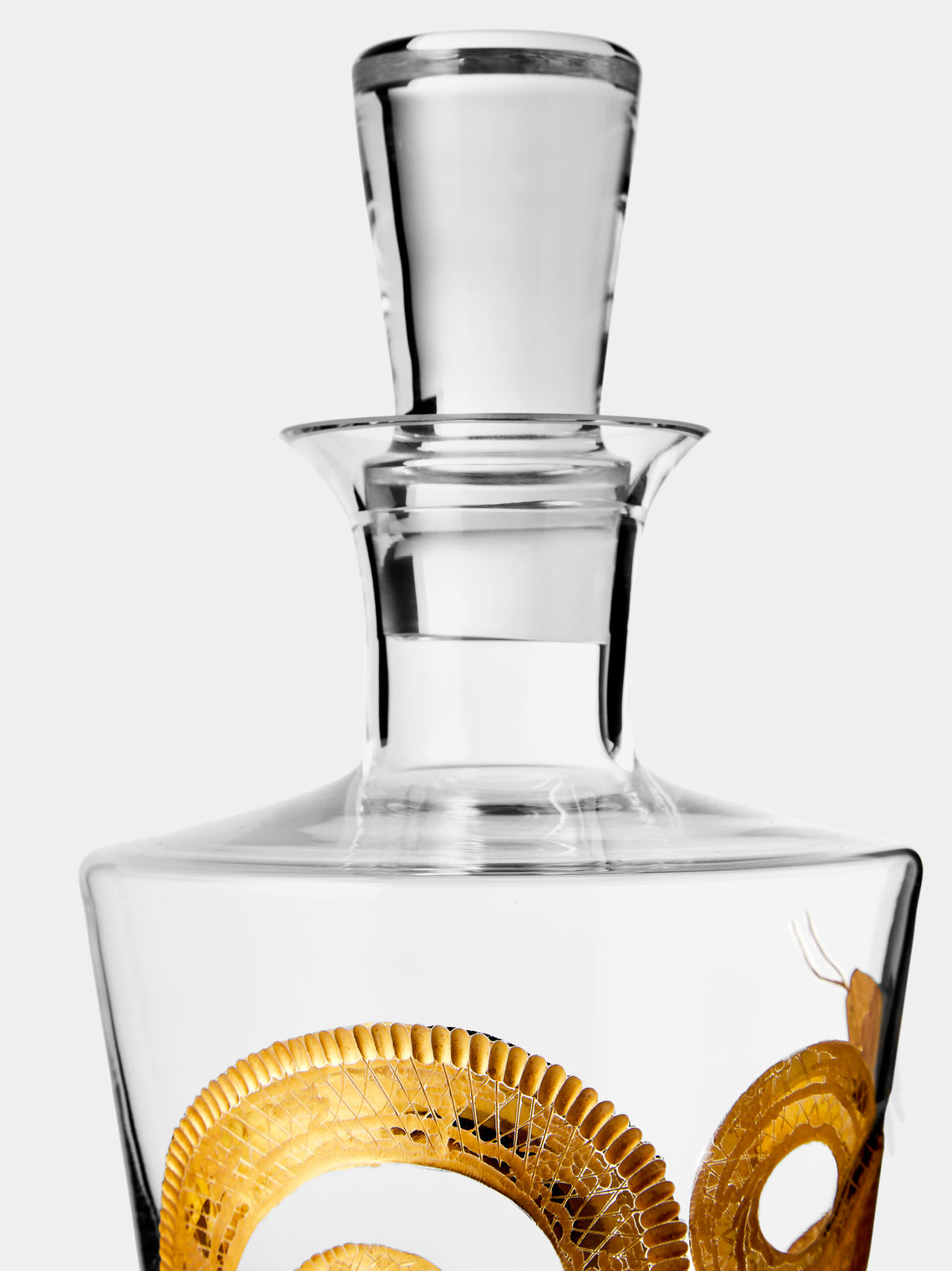 Artel - Cabinet of Curiosities Hand-Engraved Gilded Crystal Decanter - Gold - ABASK