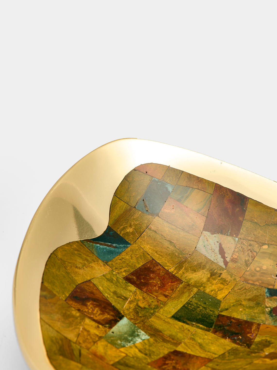 Viya - Vista Brass and Semi-Precious Stone Small Bowl -  - ABASK