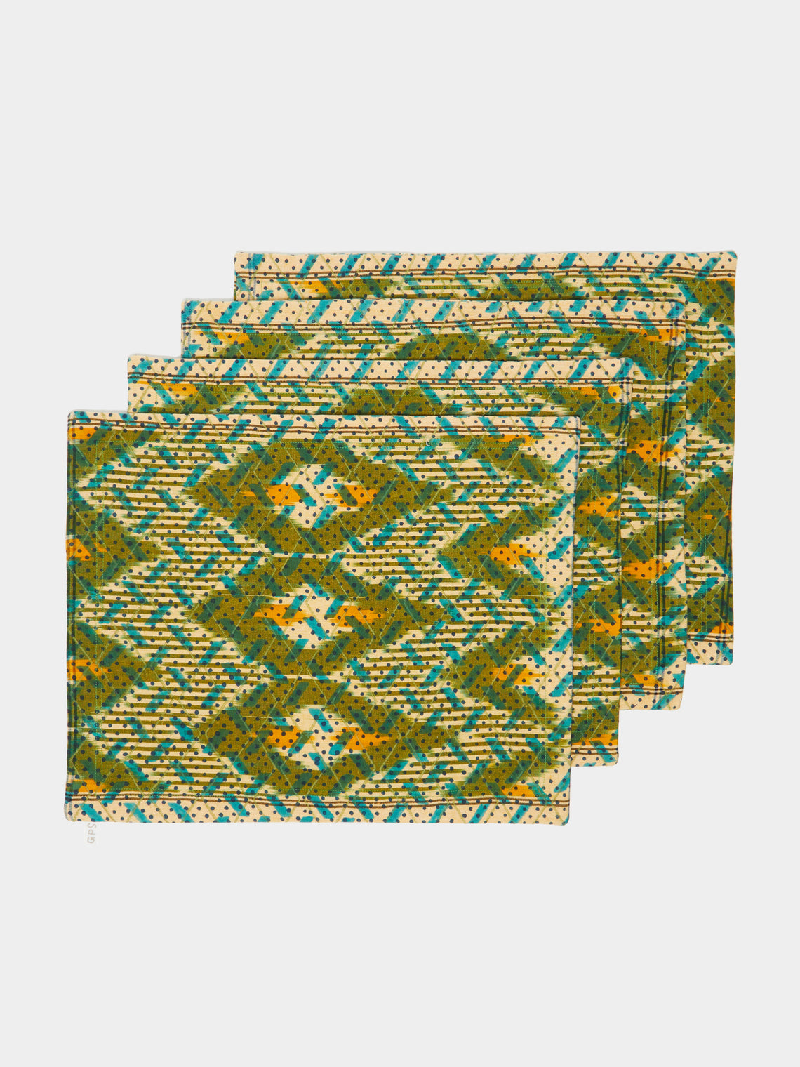 Gregory Parkinson - Block-Printed Cotton Reversible Placemats (Set of 4) -  - ABASK