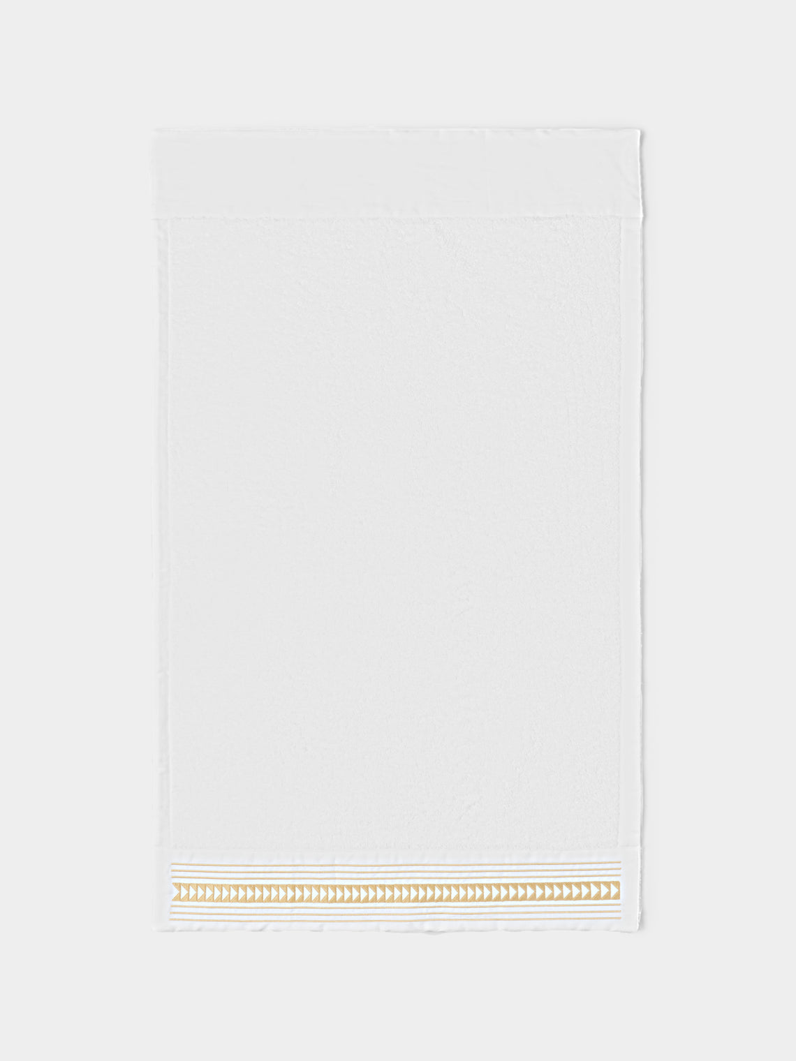 Loretta Caponi - Arrows Hand-Embroidered Cotton Hand Towel - White - ABASK - 