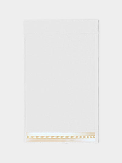 Loretta Caponi - Arrows Hand-Embroidered Cotton Hand Towel - White - ABASK - 