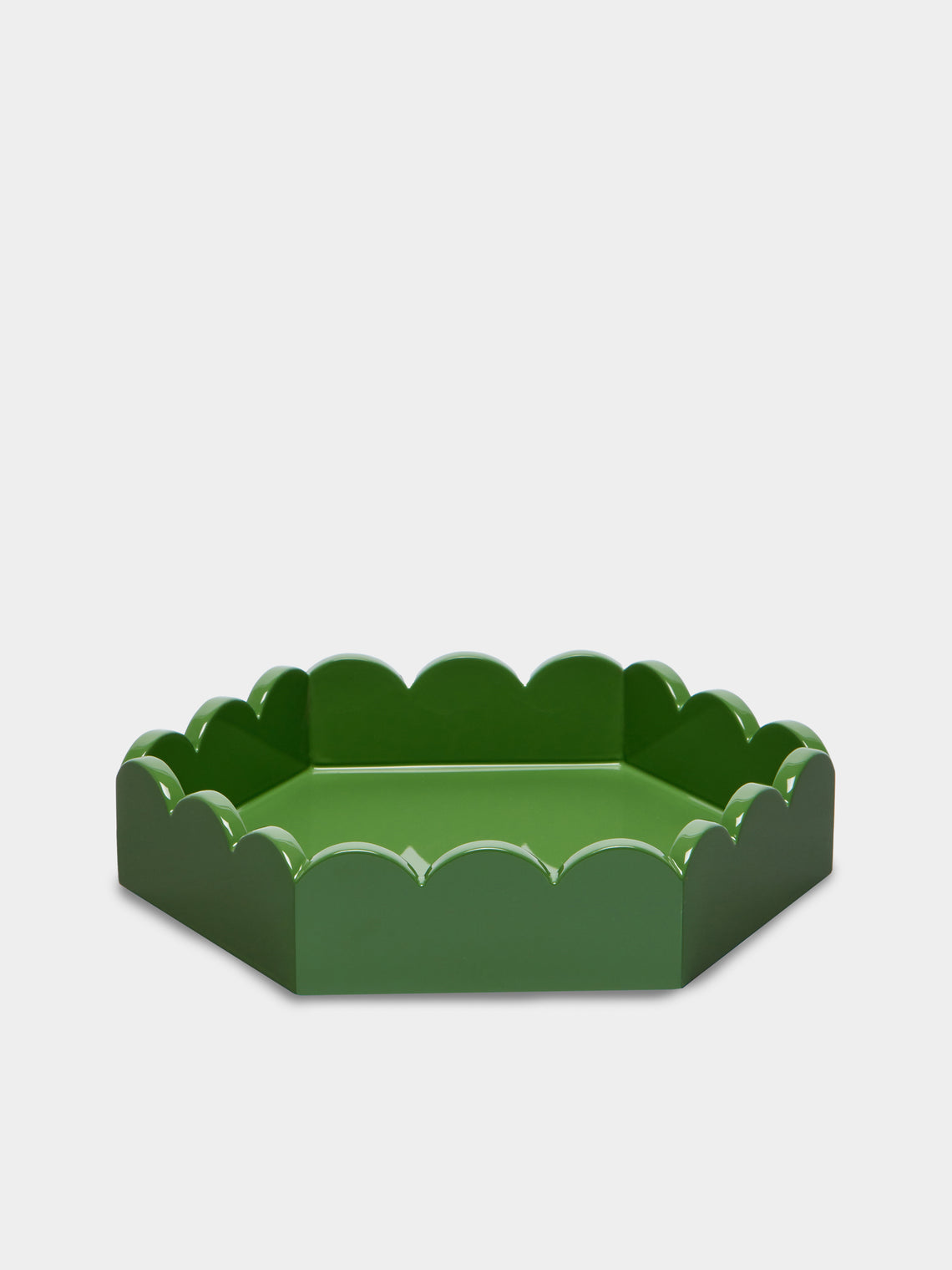 Scarlett And Sallis - Lacquered Wood Small Scalloped Tray -  - ABASK