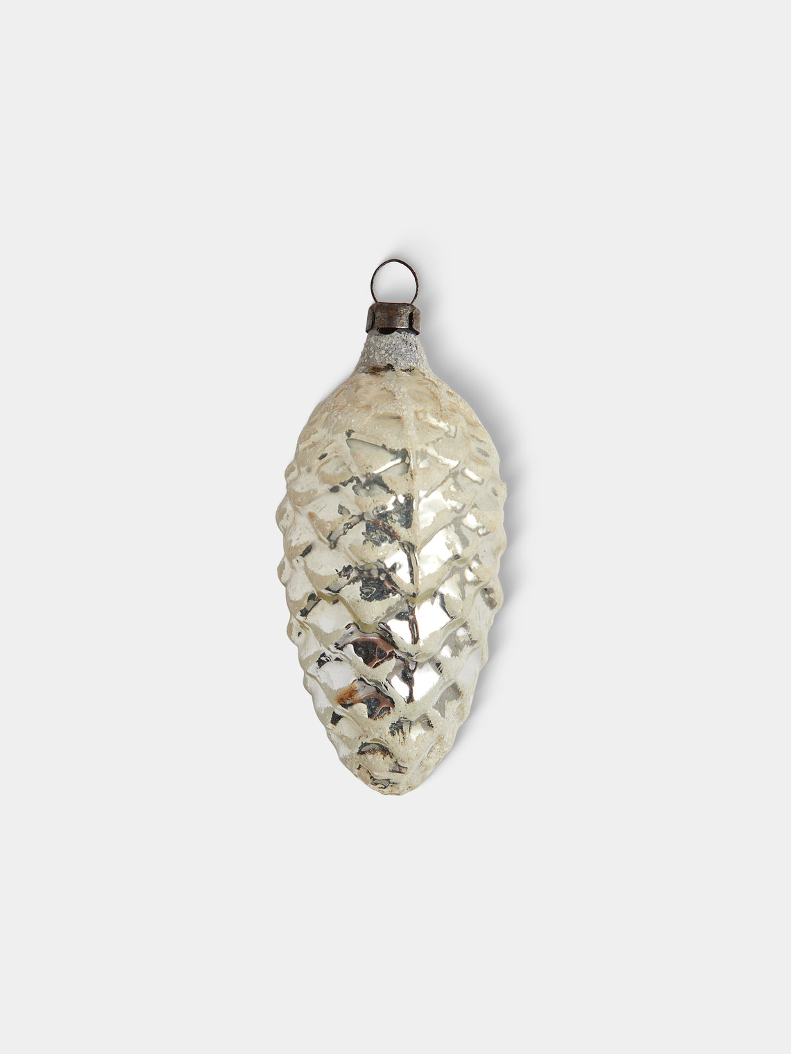 Antique and Vintage - Early-20th-Century Pinecones Glass Baubles (Set of 12) - Silver - ABASK