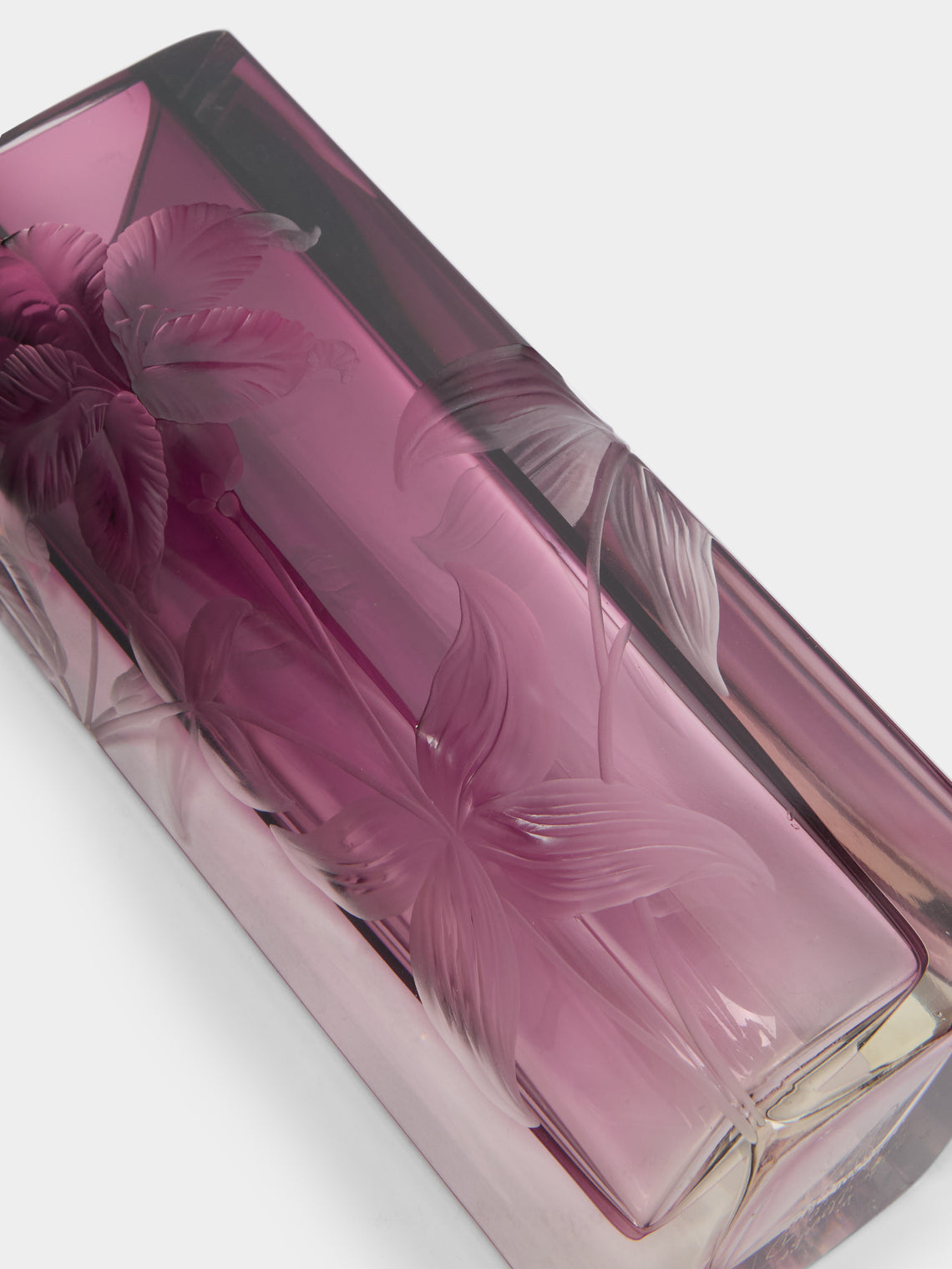 Antique and Vintage - 1900s Moser Hand-Engraved Cut Crystal Vase -  - ABASK
