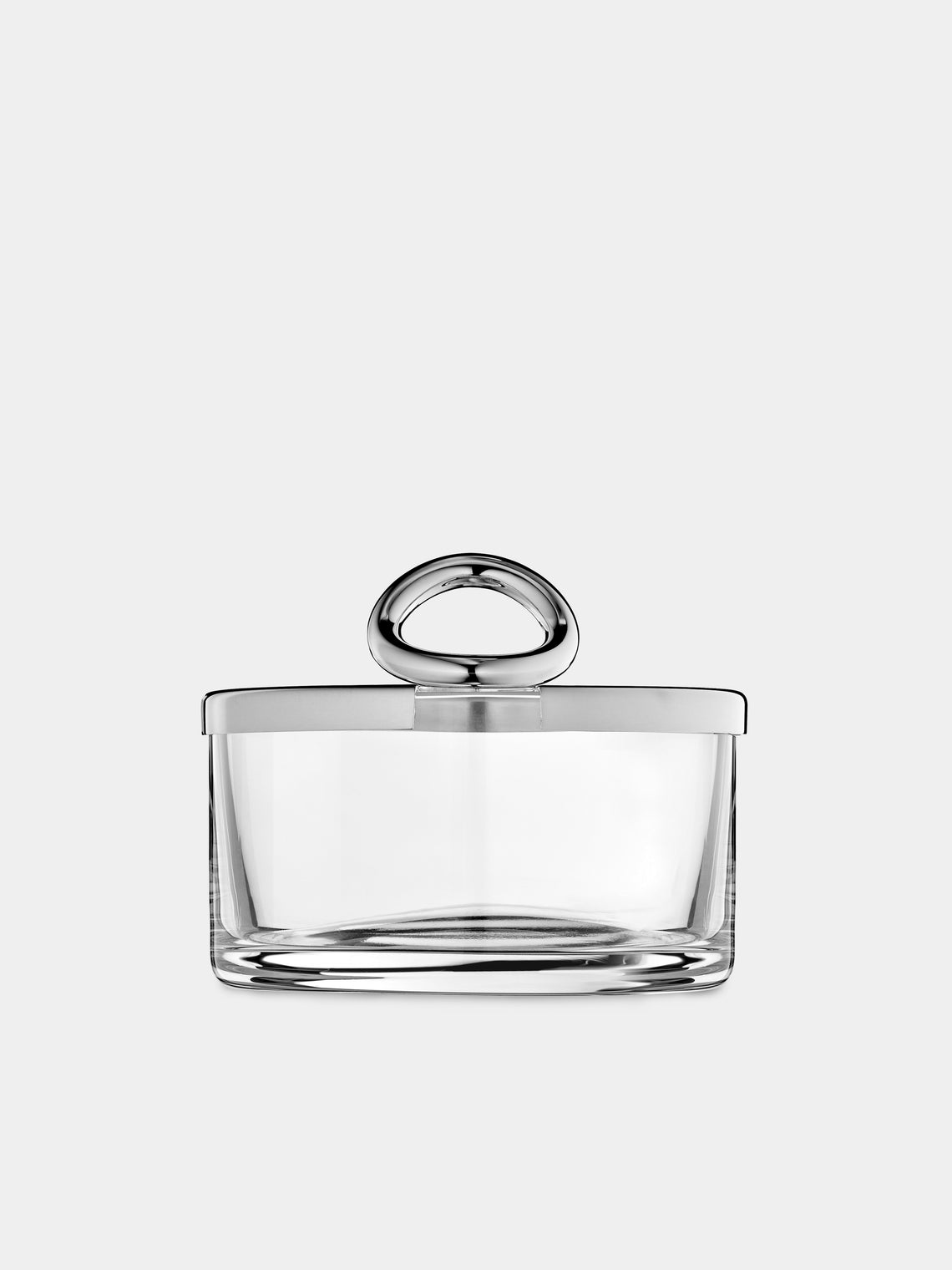 Christofle - Vertigo Glass and Silver-Plated Cheese / Jam Dish - Clear - ABASK
